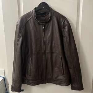 Rouge Moto Leather Brown Jacket
